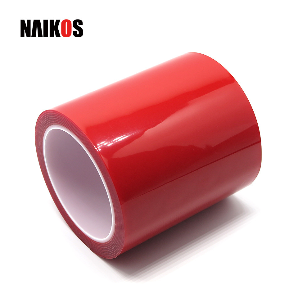 双面透明高粘红膜亚克力双面胶带