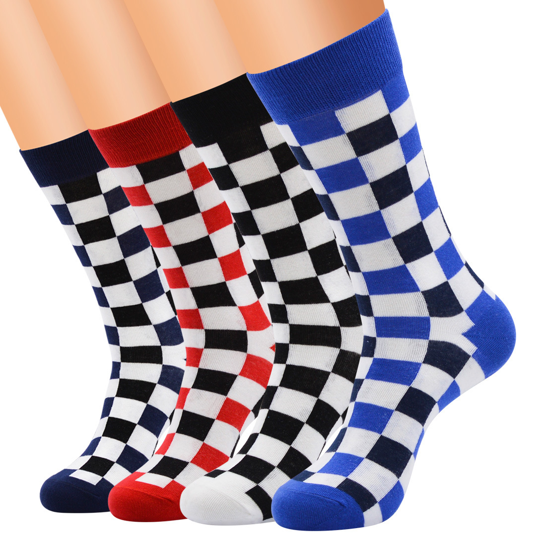 2019 High Quality Brand Happy Socks British Style Checked Socks Male'S