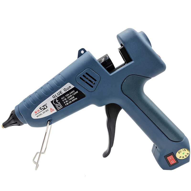 Said brand SD-862 green 100W hot melt glue gun with 11mm large hot melt glue stick for wholesale and distribution