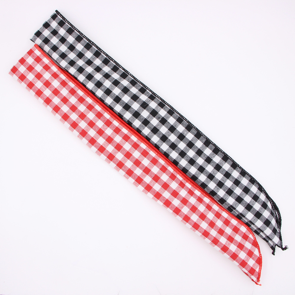 Checkered Retro Korean Variety Rabbit Ears Wire Lattice Hairband display picture 7