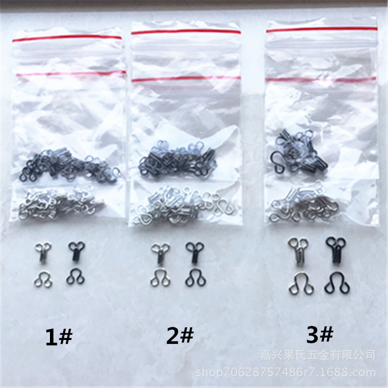 En stock cobre invisible collar gancho metal tamaño pequeño pantalones gancho hebilla pantalones botón abrigo piel suéter collar gancho