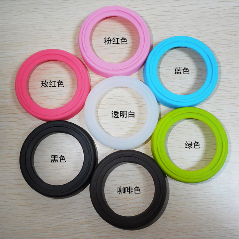 批量现货通用罗纹硅胶套玻璃瓶套直径7.8cmX1.8杯套底座可定规格