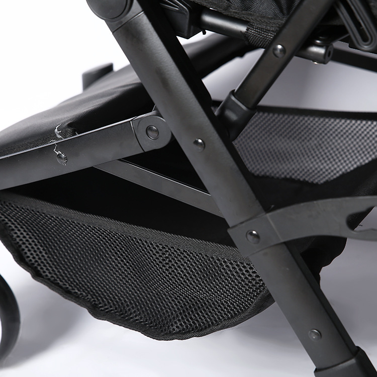 2018新款多功能皮质婴儿车 双向四轮安全避震防滑折叠推车 批发详情图12