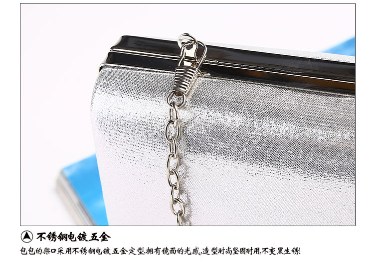 300g Weight Polyester Lining Material Buckle Closure Type Single Shoulder Strap Strap Type Evening Bag Bags Type Pu Leather Material Solid Color Pattern Fashion Style Gold, Silver, Black Color Small Size Dinner Bag Handmade Pu Evening Bag Large Capacity Banquet Bag 7