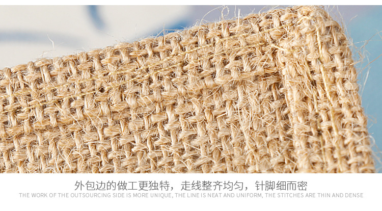 单肩简约复古购物袋粗麻布手提黄麻购物时尚收纳袋麻布