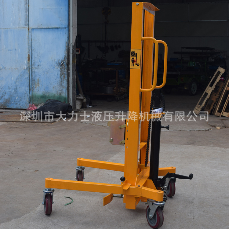 手动油桶堆高车 鹰嘴式油桶车 脚踩手推搬运油桶车