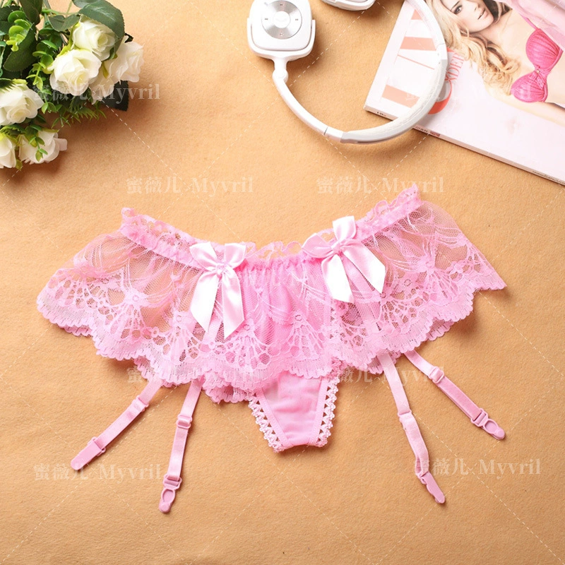 Cute lace sexy trousers with bow, underwear, lace dress