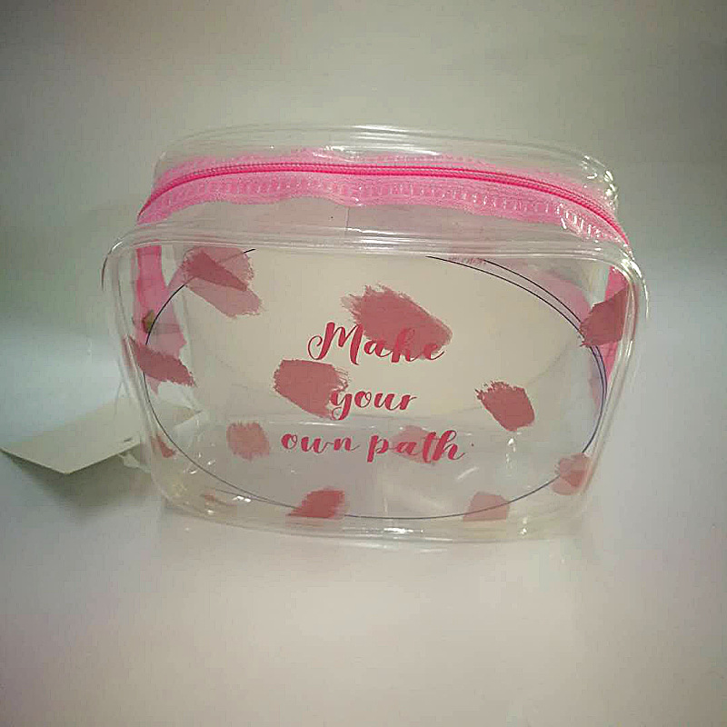 厂家直销化妆品包装袋PVC环保塑料拉链洗漱收纳化妆品包装袋定制