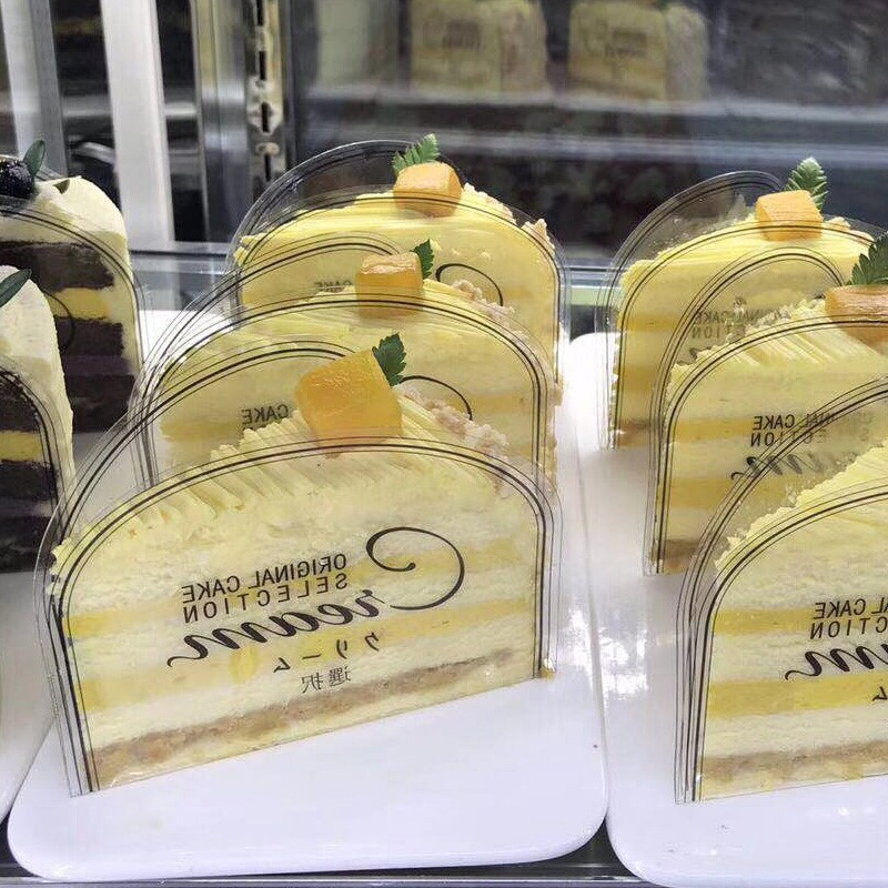 烘焙包装盒三角千层慕斯透明托蛋糕围边西点乳酪切块慕斯围边100