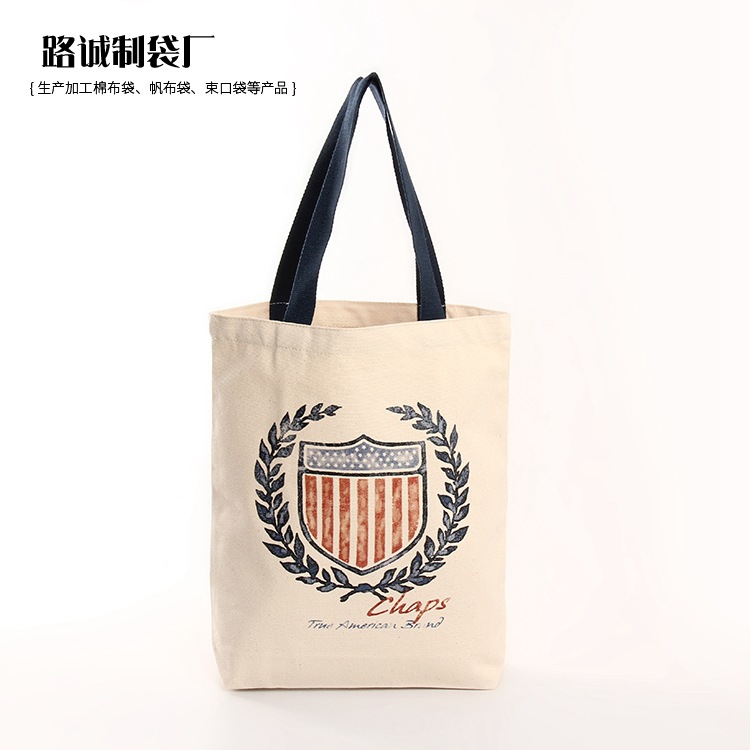 定制韩版帆布袋女单肩手提购物袋 小清新学生文艺帆布袋子