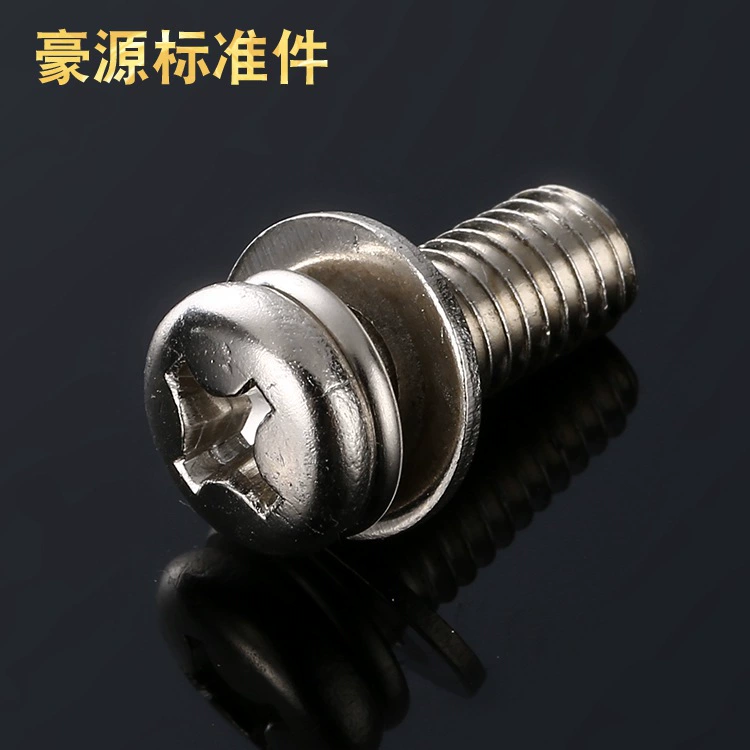 Винт на заказ оптом из нержавеющей стали с полукруглой головкой три комбинированных винта полукруглый поперечный Комбинированный винт Мебельная фурнитура