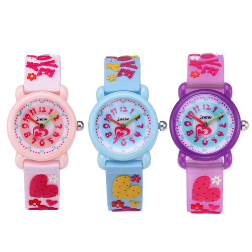 Manufacturer wholesale children's 3d silicone cartoon watch cute waterproof quartz watch primary school girl watch kid's watch