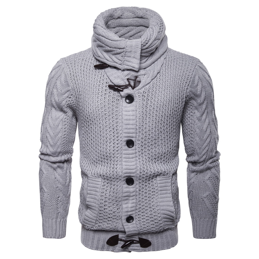 Sumitong men's autumn and winter wear new style men's woollen knitted cardigan coat men's Lapel solid color sweater