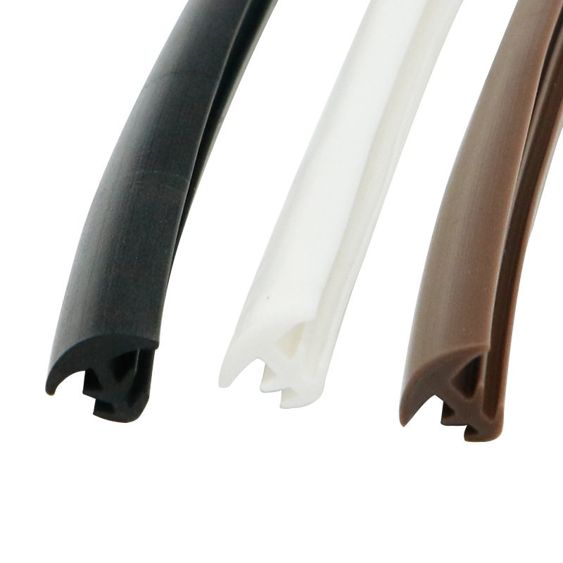 PVC膠條實木門卡槽密封條消音減震防風防塵壓條門縫房門防撞卡條