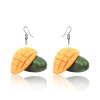 Fashionable summer earrings, fresh acrylic fruit jewelry, European style, wholesale