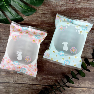 Jade Rabbit 100g 125g ice skin moon cake Bag 180g Wu Ren Cantonese moon cake packaging baking bag