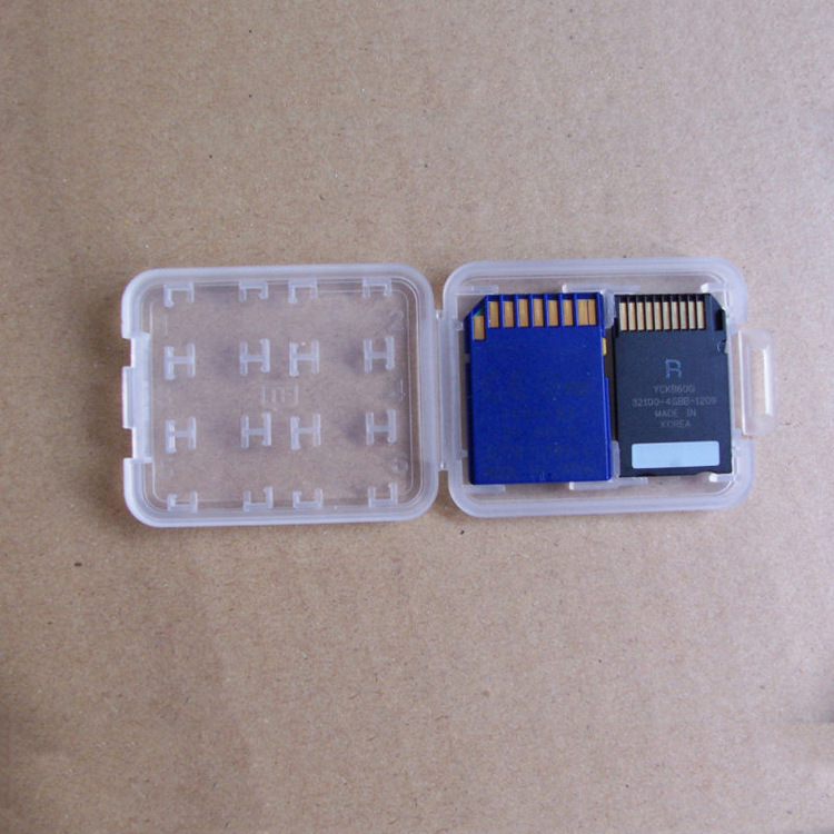 Caja de tarjeta de memoria caja de tarjeta SD tarjeta flash caja de almacenamiento TF SD MS palo corto pequeña caja blanca