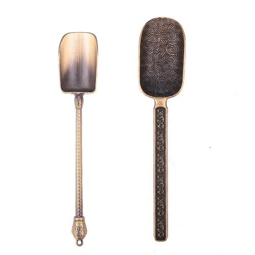 Gan Yiyuan tea shovel tea spoon carved with the word 