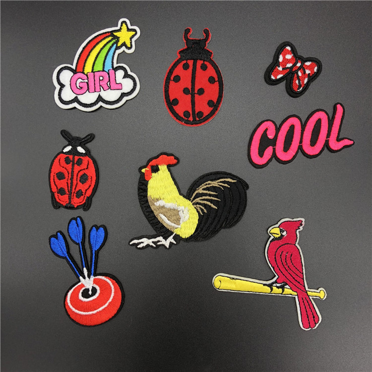 卡通刺绣小布贴电脑绣花章服装DIY装饰背胶熨烫补丁贴现货直销