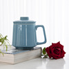 Cup, ceramics, cigarette holder, liner, capacious tea with glass, wholesale