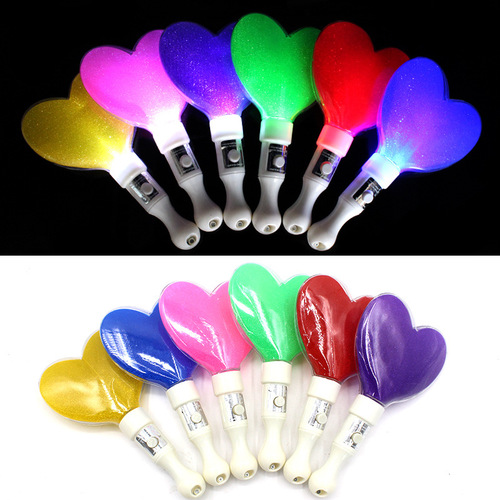 New luminous love stick mini LED heart-shaped stick mixed hair bar concert cheering glow stick props wholesale