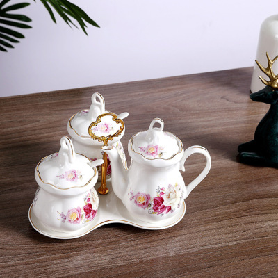 廚房創意調料罐調味瓶托盤套裝鹽罐油壺辣椒罐醬油瓶醋壺廠價