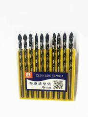 Ceramic tile alloy triangular drill bit 6mm glass concrete cement wall drilling special rotary head multi-functional hole opener