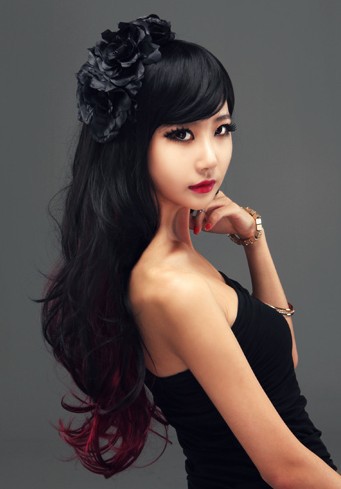 European And American Wigs Black Long Small Curly Wigs Wholesale display picture 3