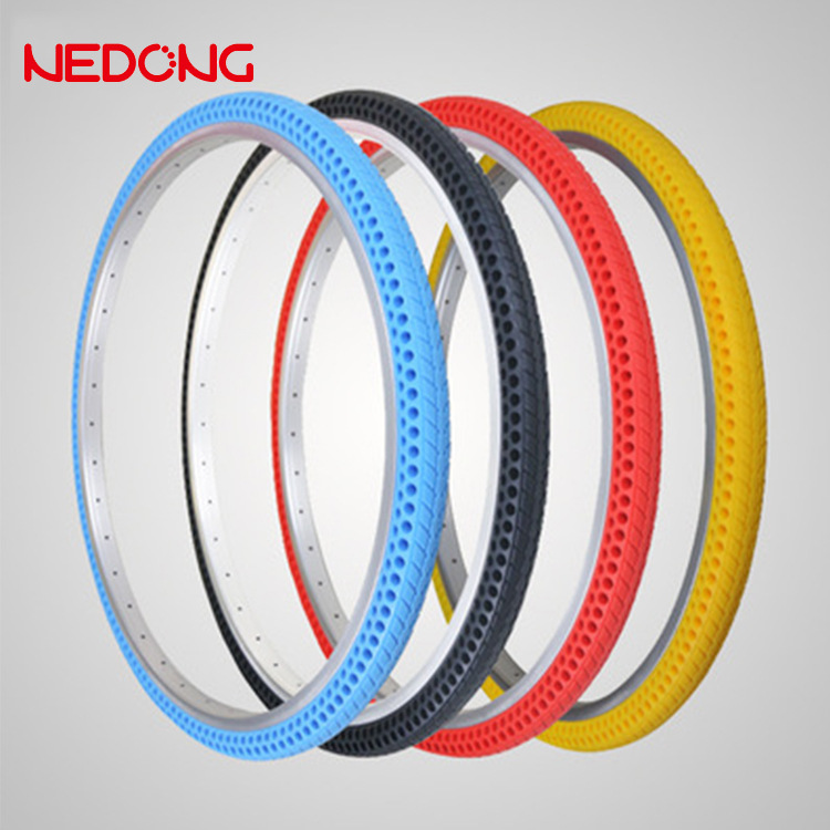 Electric bicycle tire 26-inch x1.5 maintenance-free non-burst tire inflatable-free colored TPE bicycle tire
