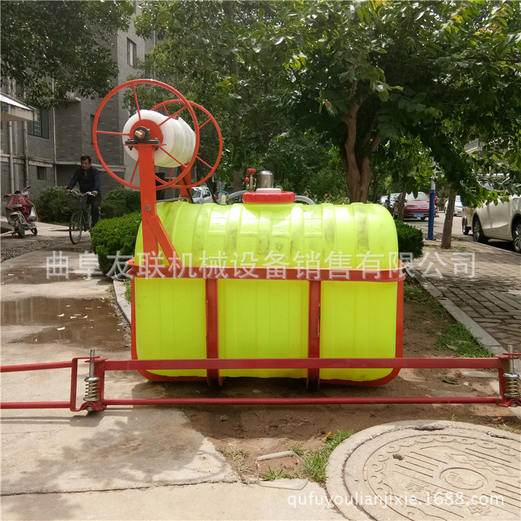 四轮车悬挂式喷药机 宽幅支架高杆打药机 宽幅大容量农用打药机36