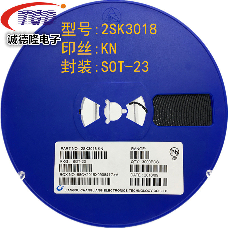 贴片MOS场效应管2SK3018 丝印KN SOT-23 1K=35元