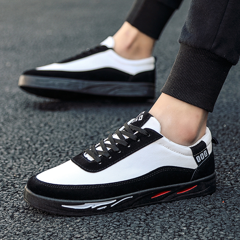 Autumn and winter Korean Edition Trend man keep warm shoes motion Casual shoes skate shoes Young men White Running shoes