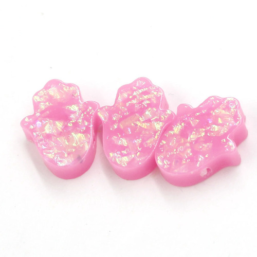 Hot-selling Cross-Border 1.8mm Resin Palm-Shaped Charm with Small Hole — Hand of Fatima Pendant