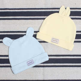 秋冬双层婴儿胎帽新生儿纯棉帽子婴幼儿造型帽宝宝套头帽厂家直销