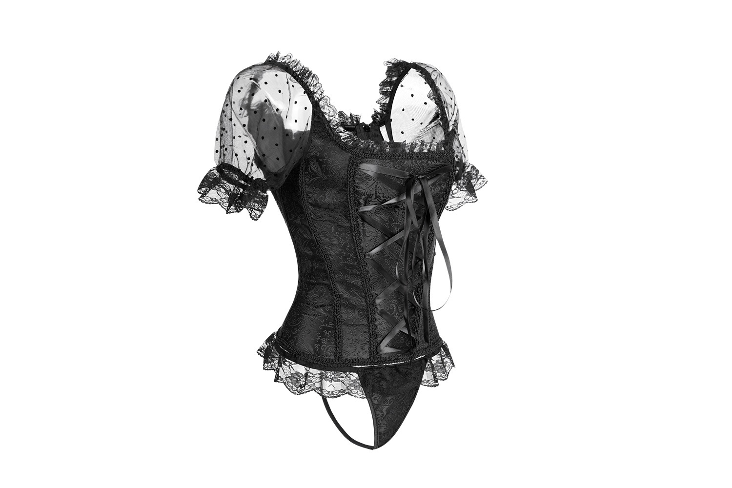 Luxury Sleeve Lace Corset Image 2
