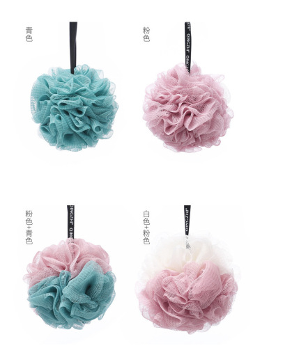 Large two-color super soft bath ball bath flower color matching anti-spreading wash and care bath brush bath brush manufacturer direct sale