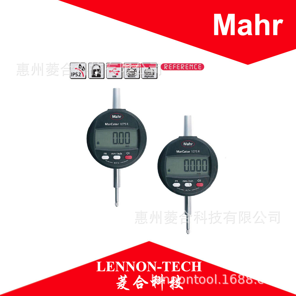 德国马尔mahr 数显百分表 千分表 1075R 分辨率0.01/0.005/0.001