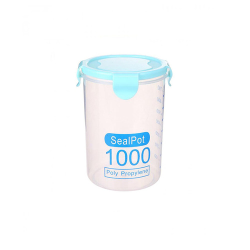 Kitchen transparent plastic sealed jar storage jar grain storage box portable snack milk powder sealed jar wholesale