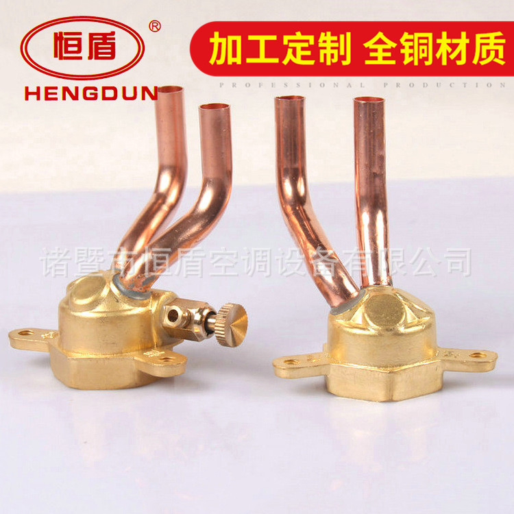 厂家供应 二进二出集水头 质优空调黄铜集水头