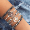 Jewelry, fashionable retro silver bracelet, European style, boho style, simple and elegant design