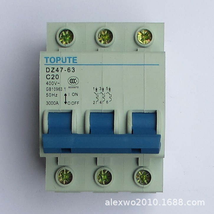 Manufactor Direct selling supply small-scale Circuit breaker DZ47-63 3P electric current 6-63A Optional 380V