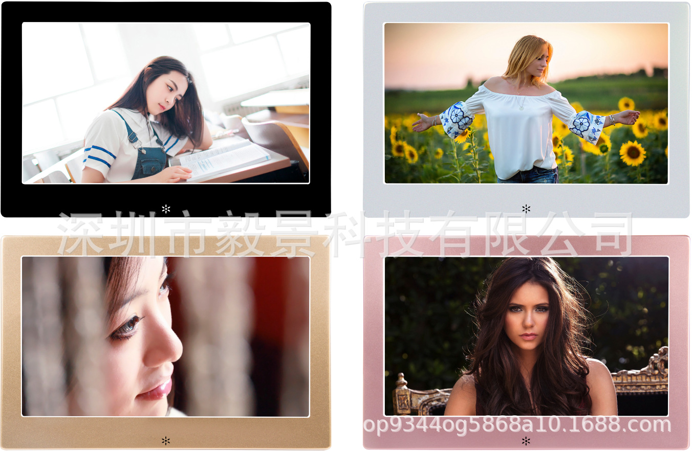 专供亚马逊10寸金属数码相框开放式广告机 货架广告机 视频广告机