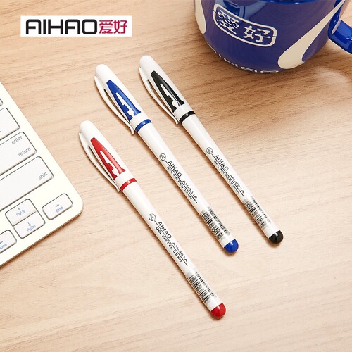 Hobby black pen exam pen half needle tube 0.5mm gel pen office supplies replaceable signature pen AH801A