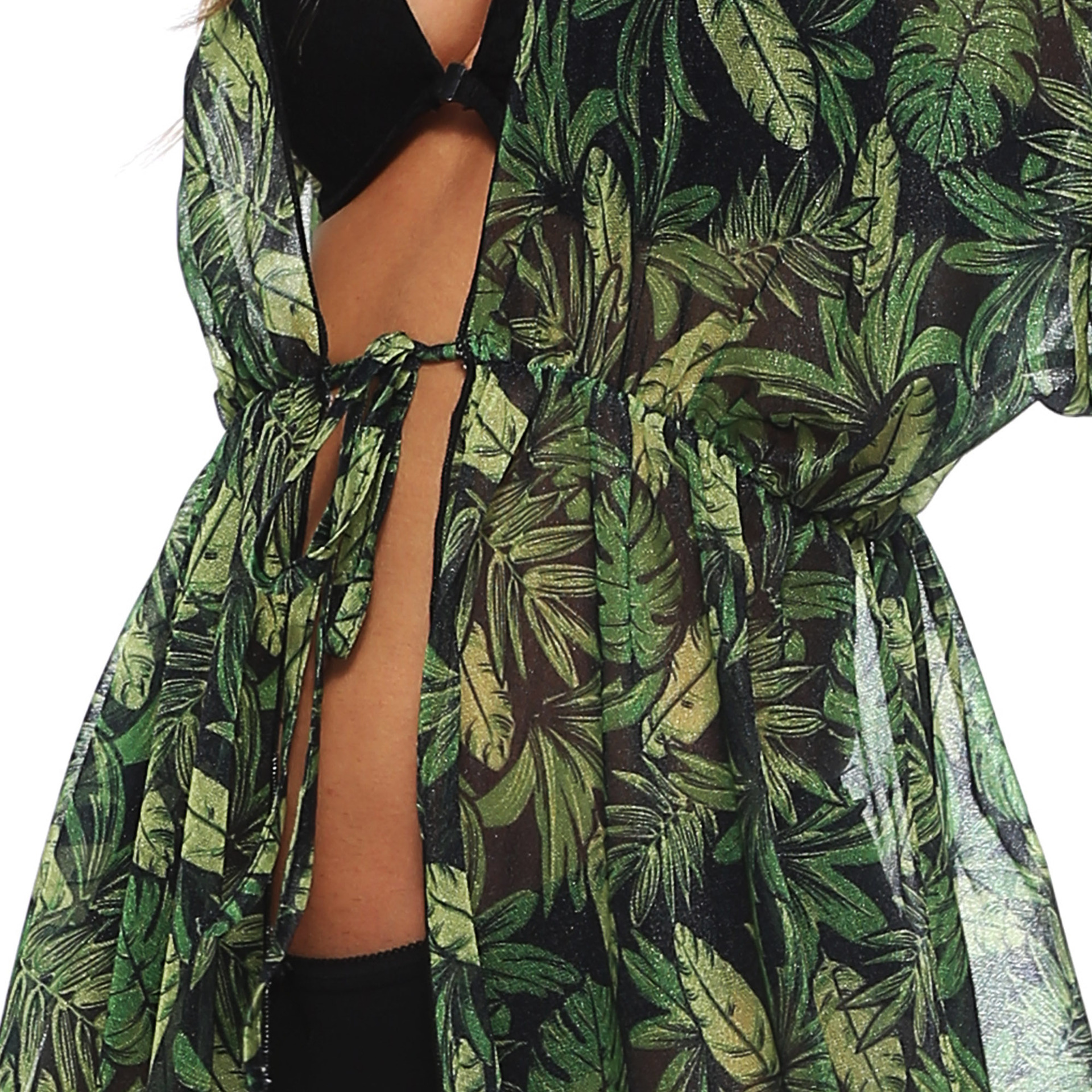 Women's Casual Vacation Leaves Printing Cover Ups display picture 3