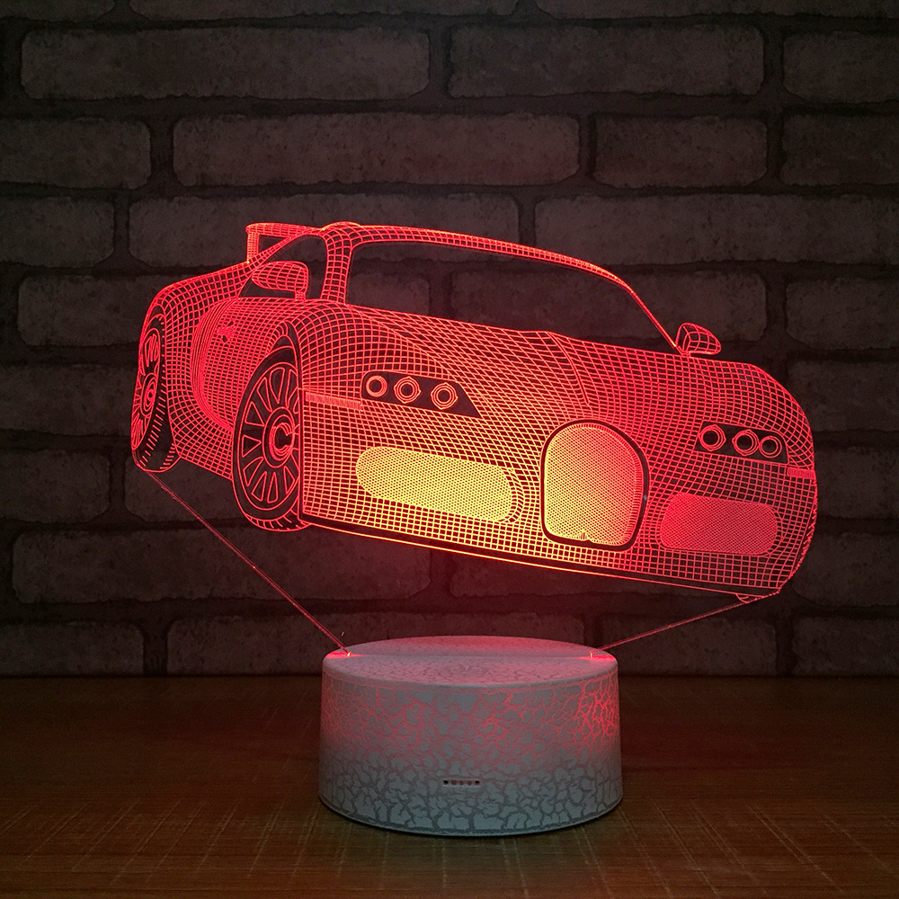 亚马逊爆款 爆裂纹3D灯小夜灯台灯