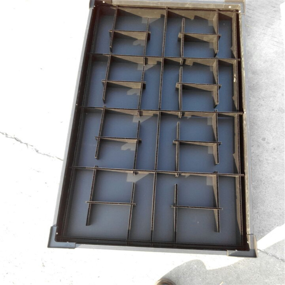 广州中空板箱pp塑料带隔板刀卡 静电周转箱瓦愣纸箱万通板骨架箱