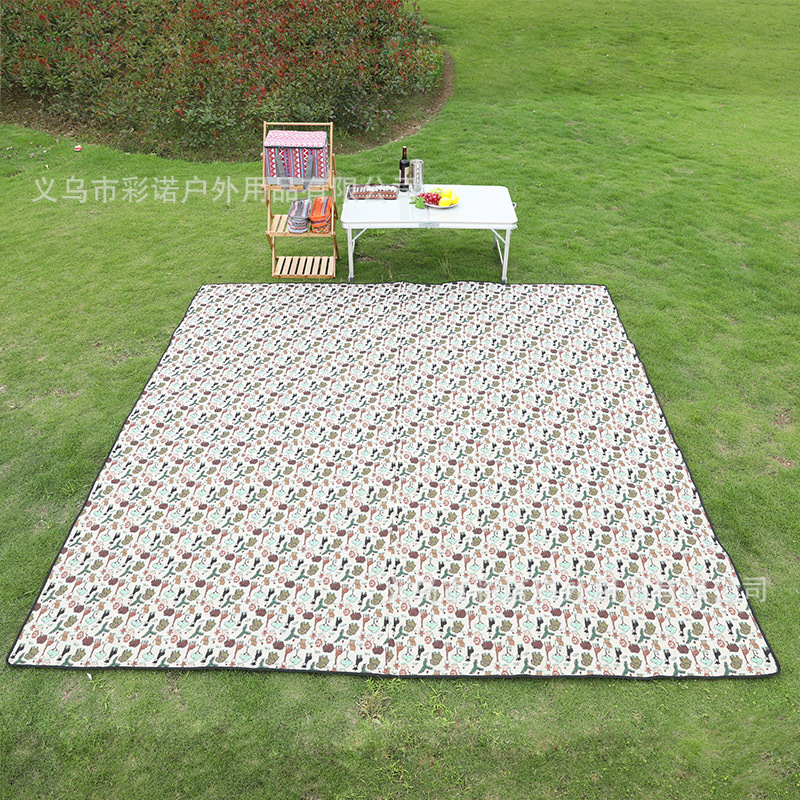 彩諾野餐墊動物園民族風防水野營墊戶外露營折疊地墊廠家批發定制