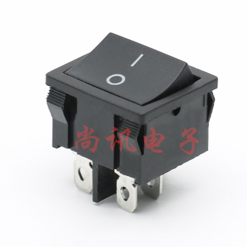 船型开关KCD 5四脚两档 4脚二档电源翘板方形开关22*19MM双刀单掷