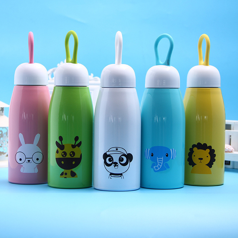 新款水滴真空保温杯 卡通儿童便携不锈钢保温水杯 广告杯定制logo