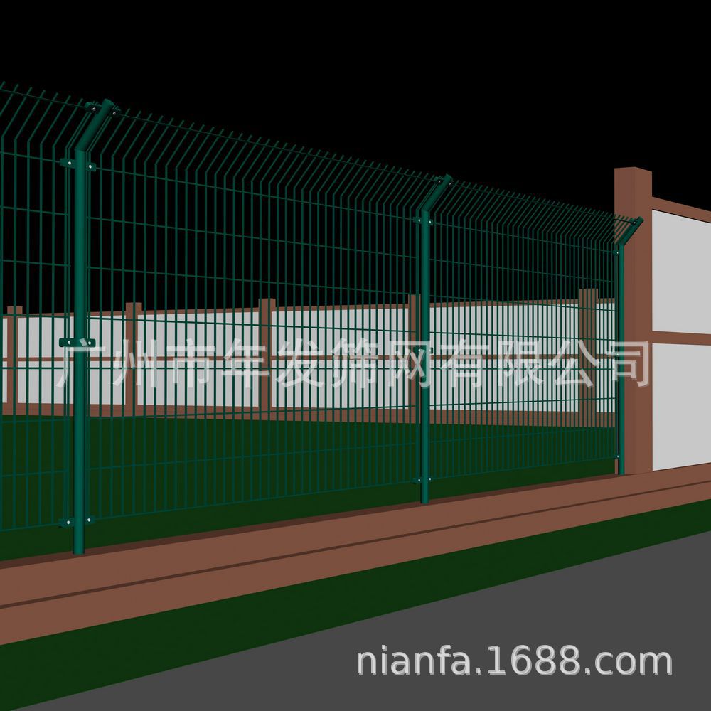 安装便捷铁丝网护栏现货 道路围蔽隔离栏 草绿色护栏网